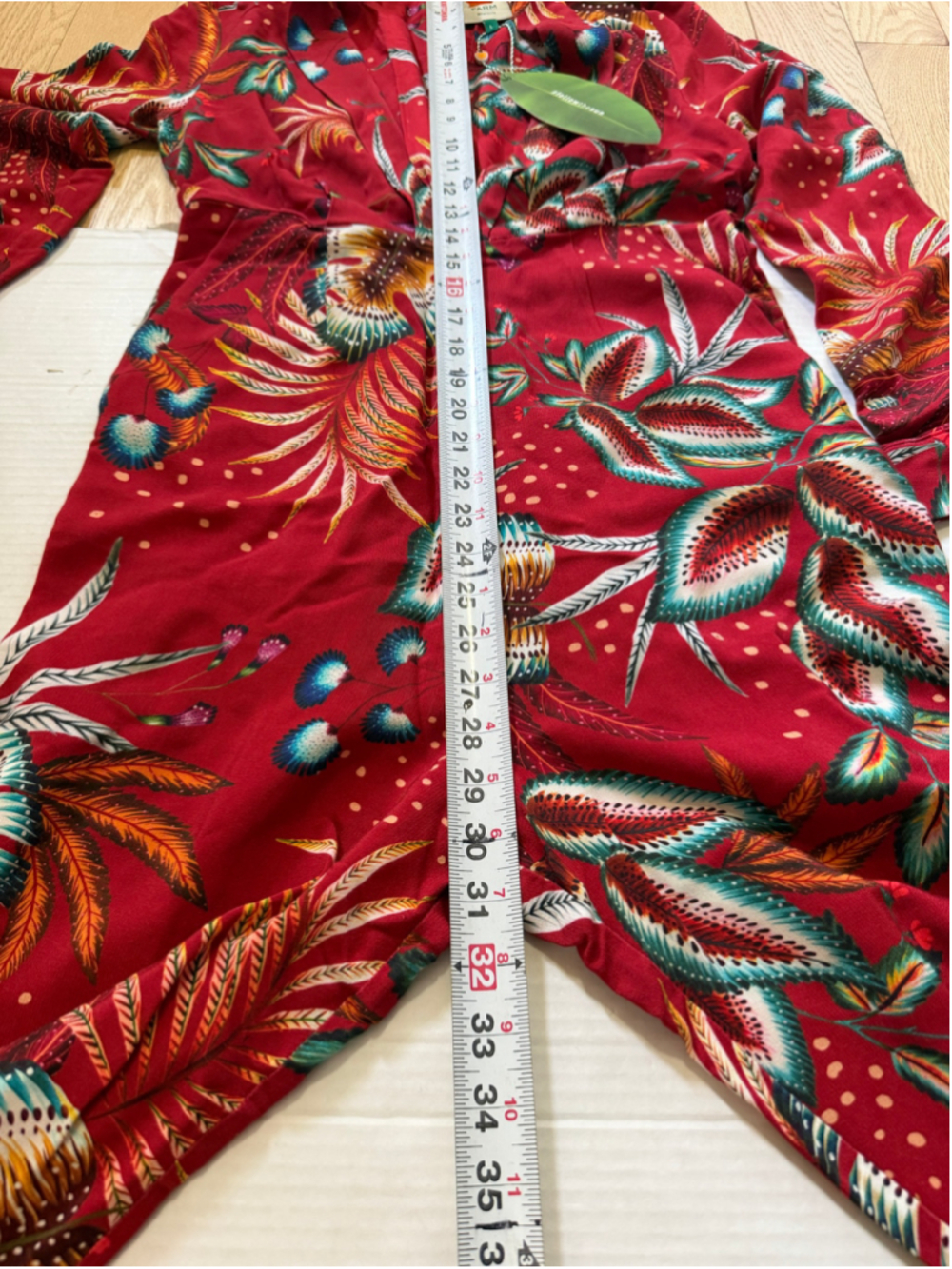NWT FARM Rio Folhagem De Inverno Y Neckline Boboikat Jumpsuit Red Multi Size L - Picture 14 of 16